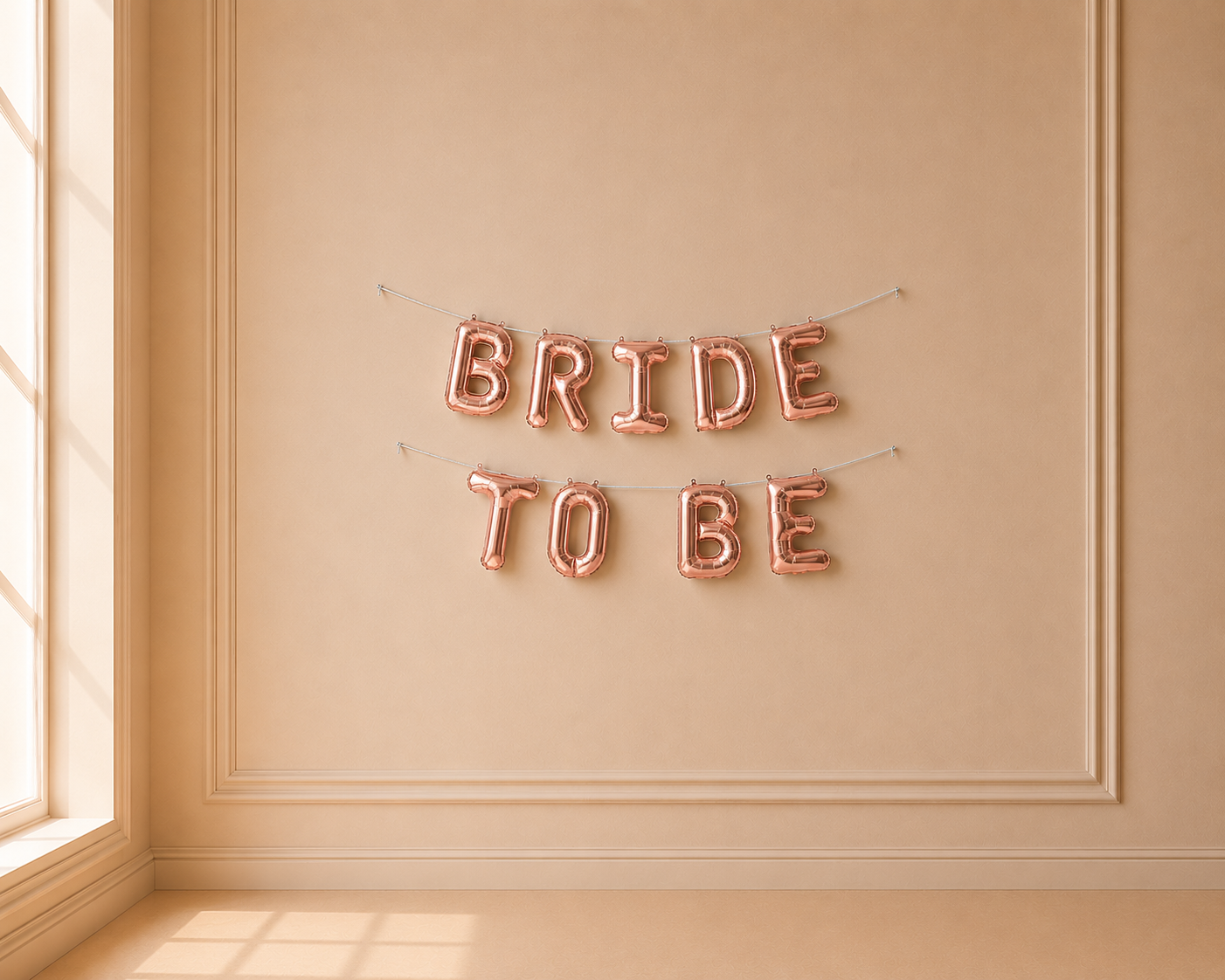 Bride to Be Rose Gold Letters