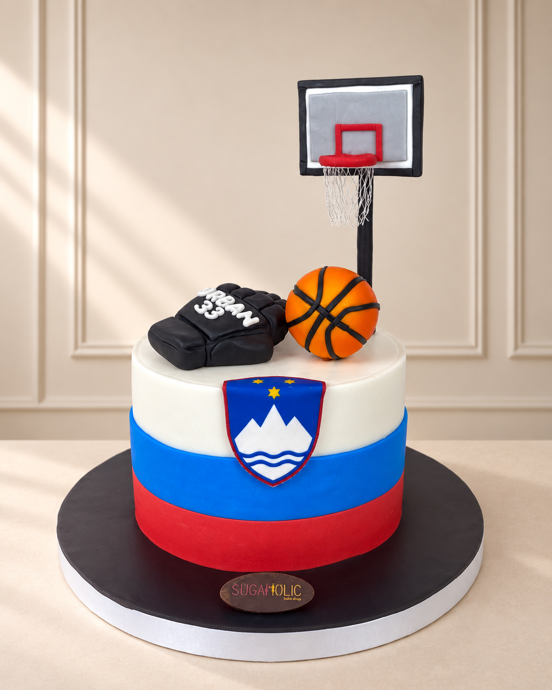 UFC Basketball Slovenia Sports Fondant Cake