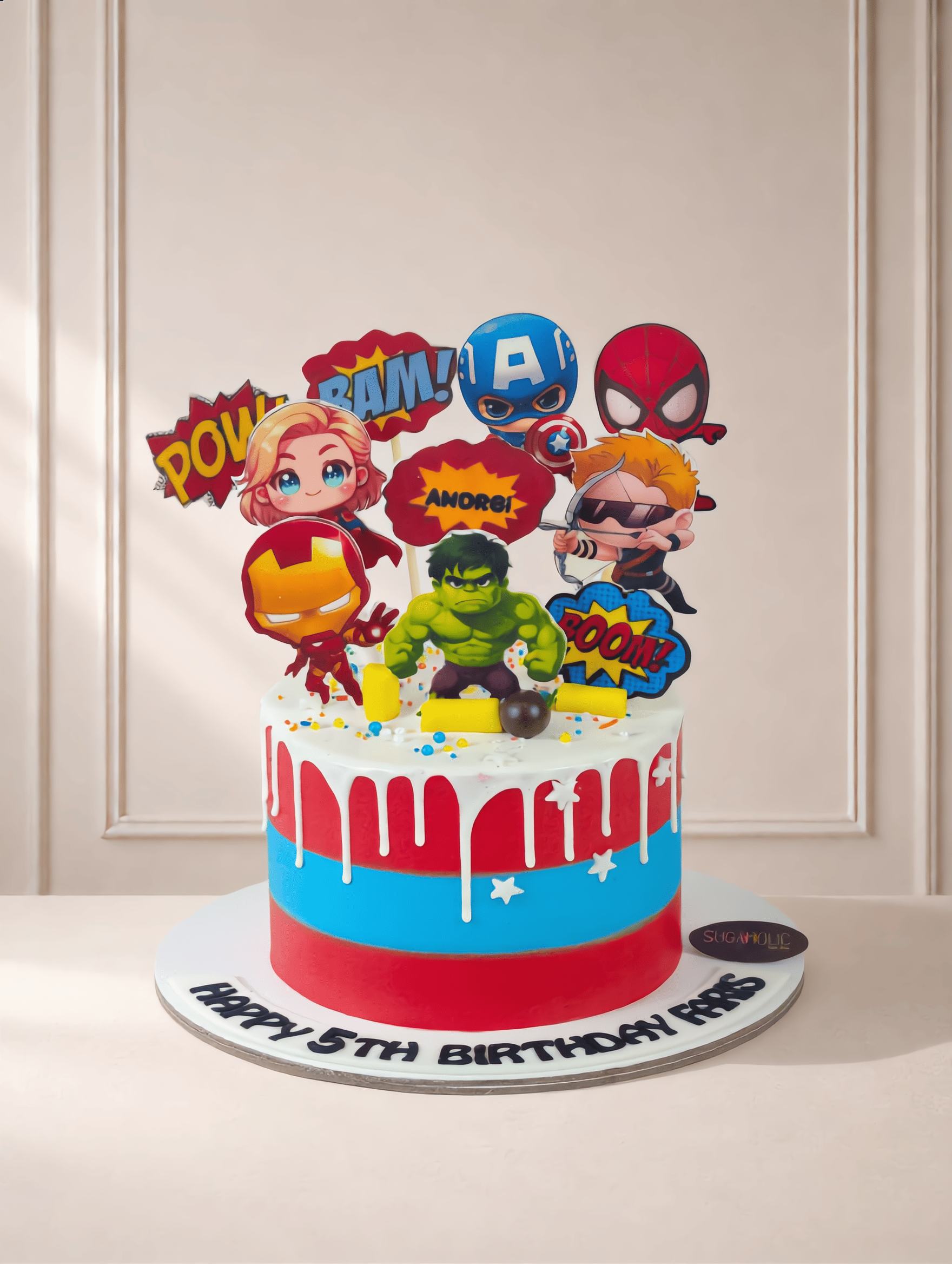 Comic Hero Character Buttercream Cake