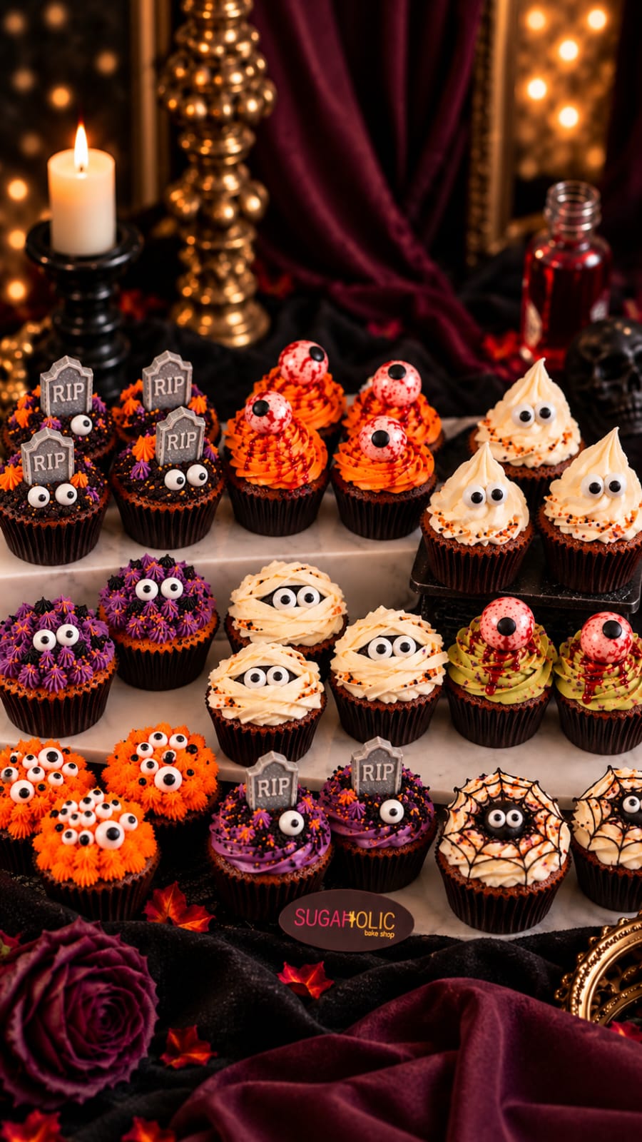 Spooky Halloween Character Cupcake Assortment