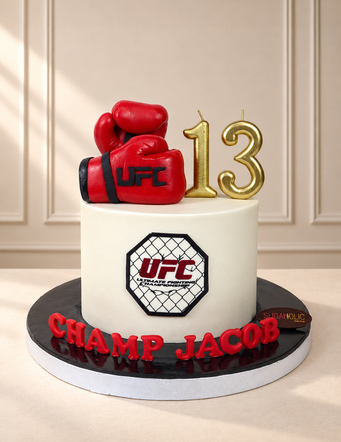 UFC Boxing Gloves Birthday Cake