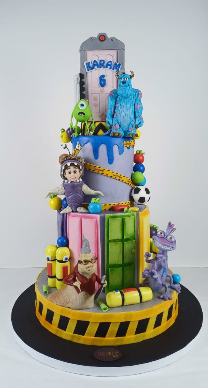 Monster Door Adventure Two Tier Fondant Cake