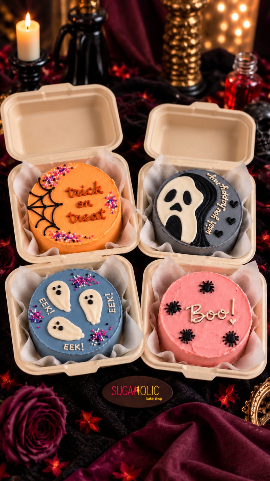 Spooky Halloween Bento Cake Gift Box Set