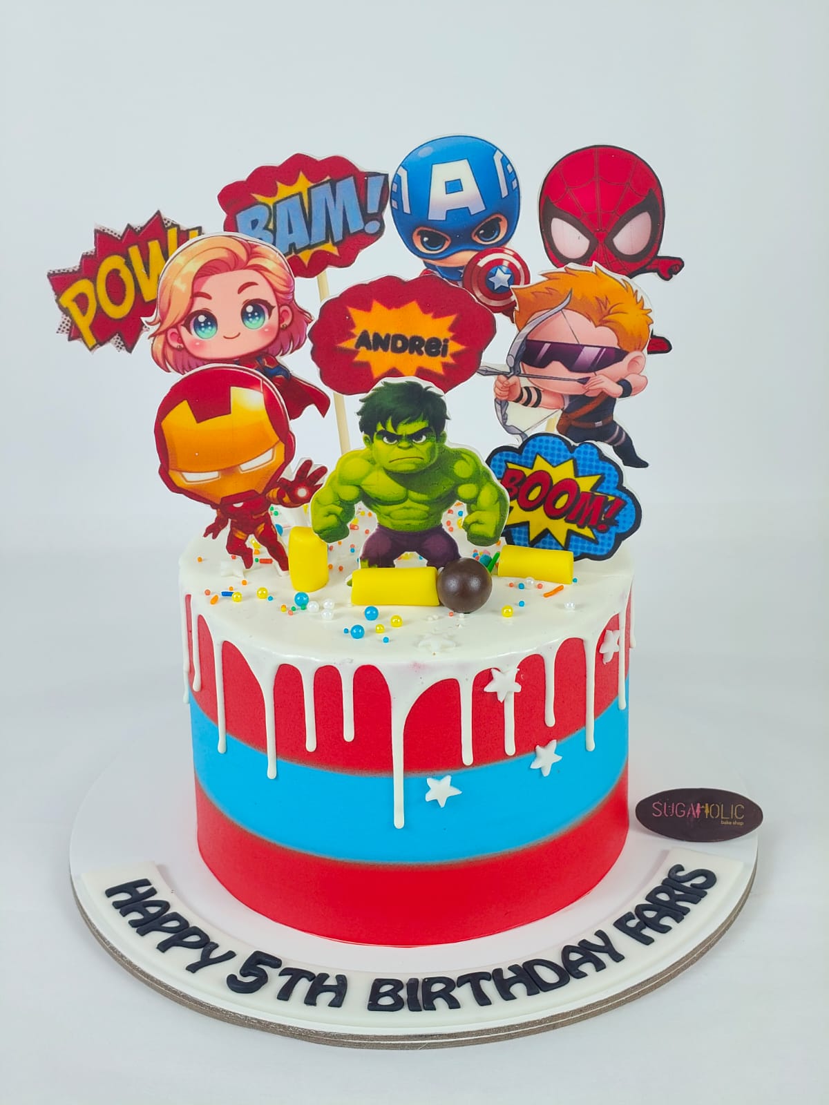 Comic Hero Character Buttercream Cake