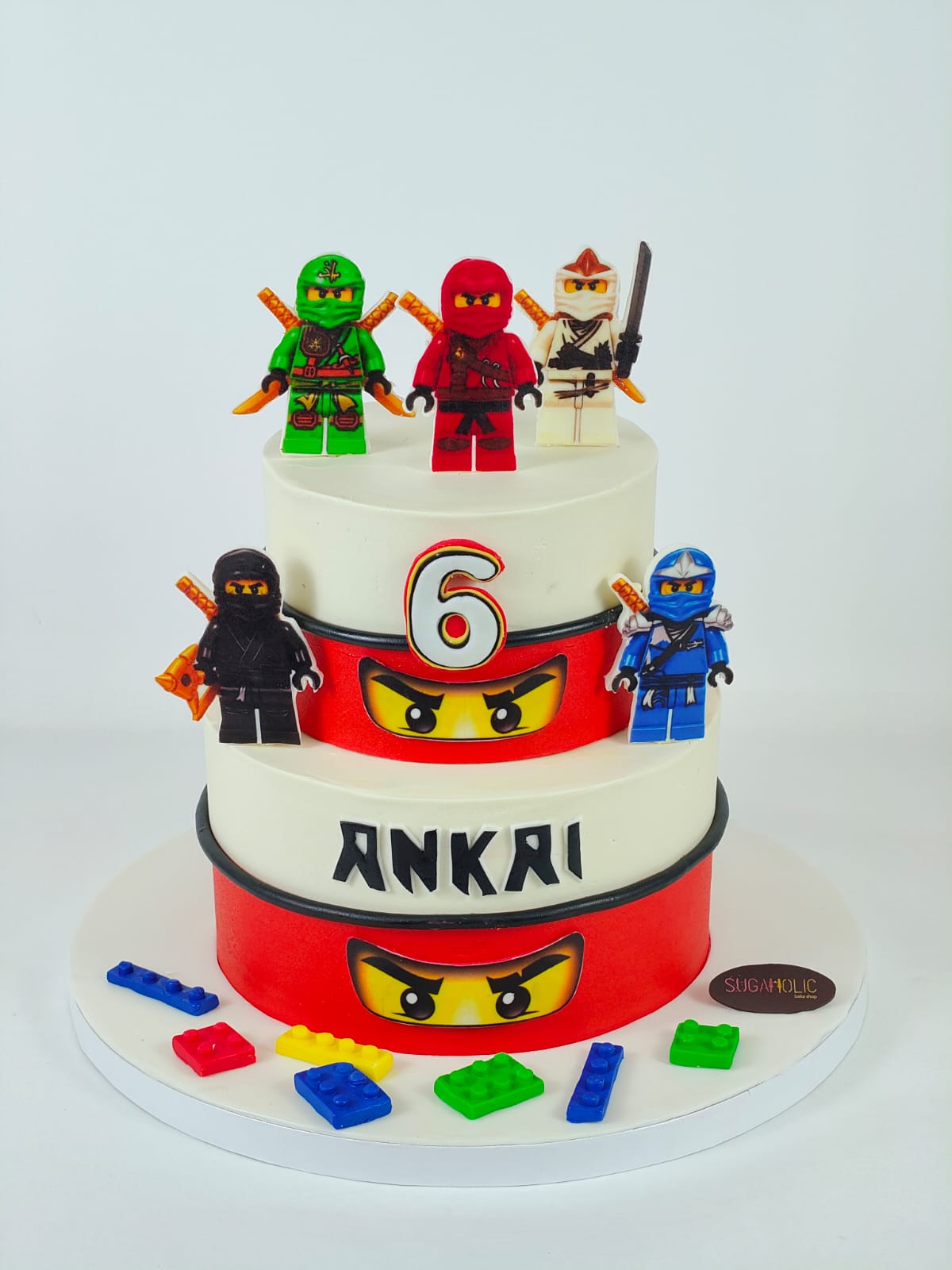 Building Block Ninja Two Tier Buttercream Cake