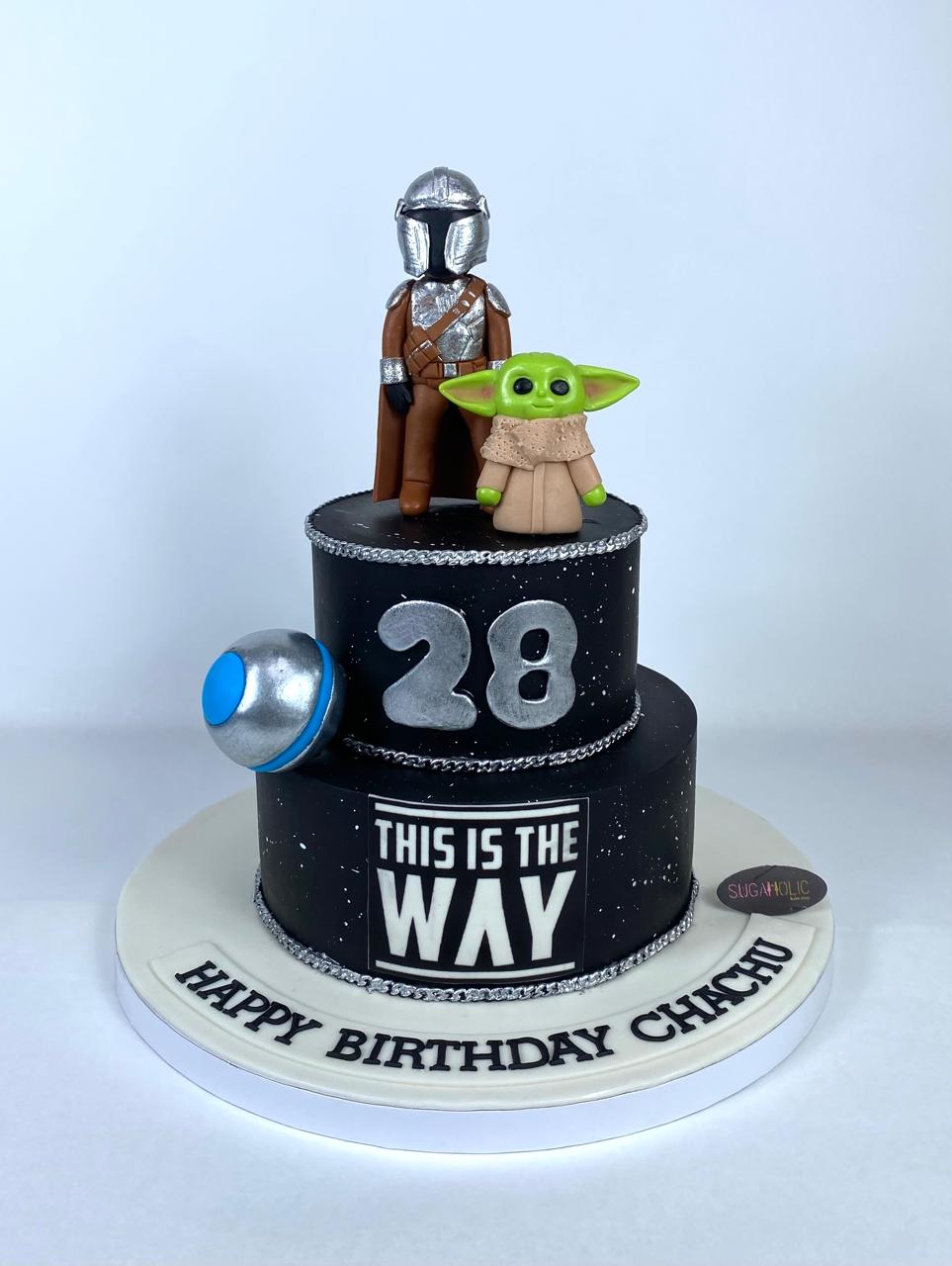 Galactic Warriors Two Tier Fondant Cake