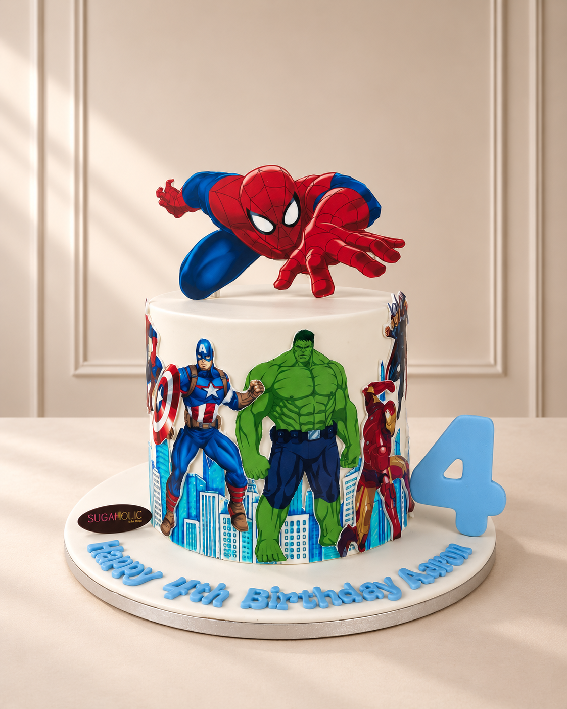 Marvel Superhero Buttercream Birthday Cake